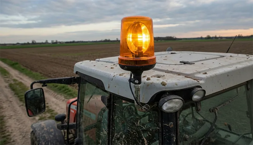 kogut w ciągniku rolniczym
